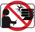 DO NOT use laser pointer to BURN OR DAMAGE MATERIALS